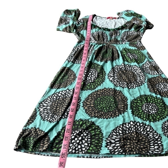 Boden Women’s Teal Floral Beaded Scoop Neck Viscose Blend Statement Dress, Small - Picture 13 of 14